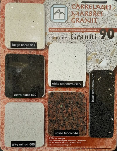 Tablettes d’échantillons Graniti90